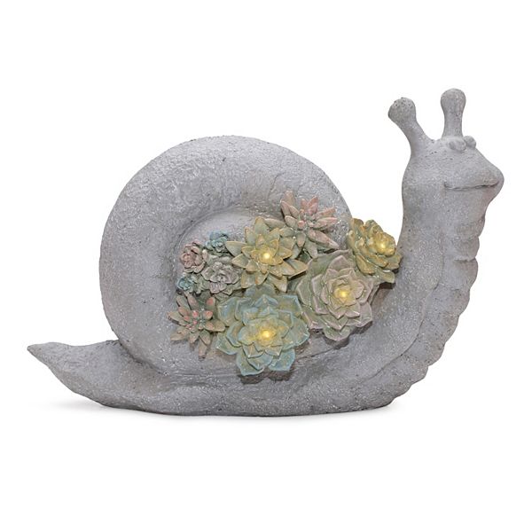 Melrose Snail with Succulent Solar Light