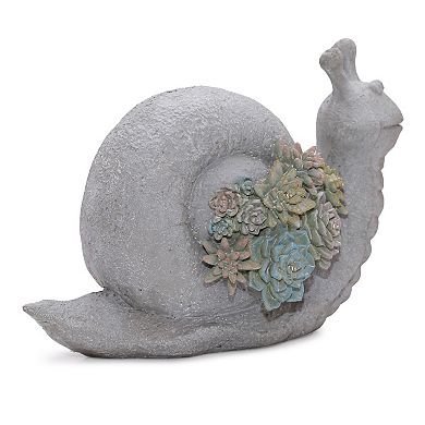 Melrose Snail with Succulent Solar Light