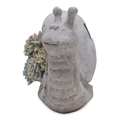 Melrose Snail with Succulent Solar Light