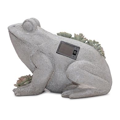 Melrose Frog with Succulent Solar Light