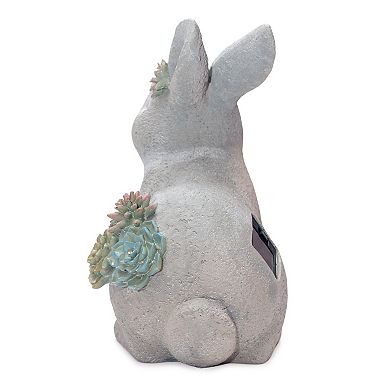 Melrose Rabbit with Succulent Solar Light