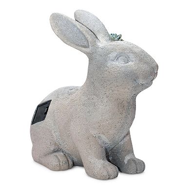Melrose Rabbit with Succulent Solar Light