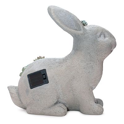 Melrose Rabbit with Succulent Solar Light
