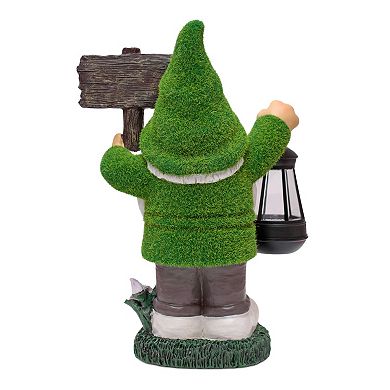 Melrose Gnome with Lantern Garden Statue