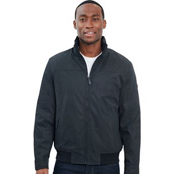 Men's London Fog Sherpa-Lined Microfiber Bomber Jacket