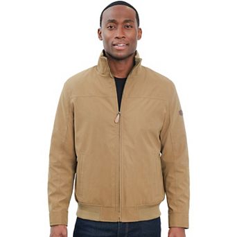 Men's London Fog Sherpa-Lined Microfiber Bomber Jacket