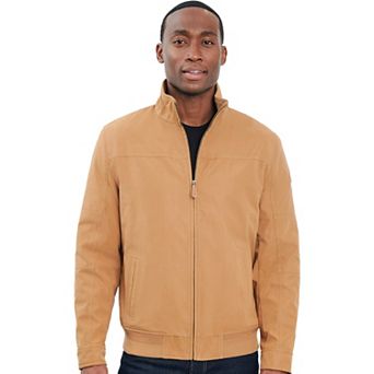Men's London Fog Sherpa-Lined Microfiber Bomber Jacket