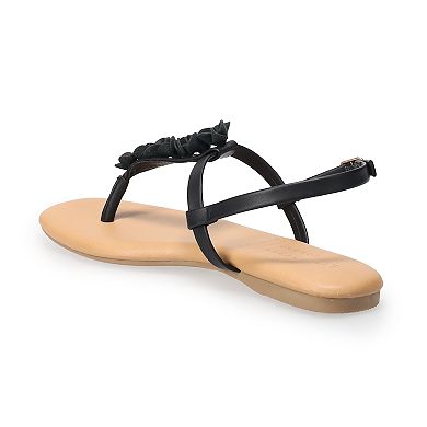 LC Lauren Conrad Thala Women's Flower T-Strap Sandals
