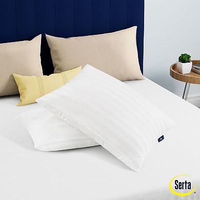 Serta® Won't Go Flat Standard/Queen 2-Pack Pillow Set