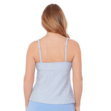Women's Draper James Shirred Front V Neck Tankini