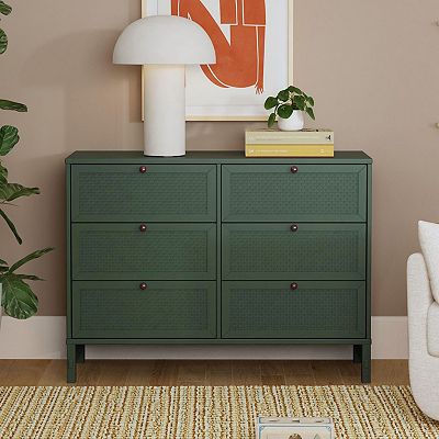 davinci green dresser daVinci Margot 6-Drawer Dresser - Forest Green