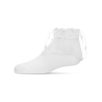 Flocked Dot Cotton Blend Tulle Anklet