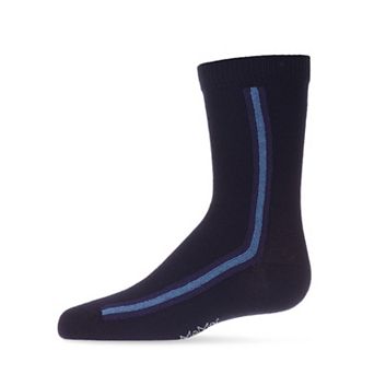 Side Stripe Cotton Blend Boys Crew Sock