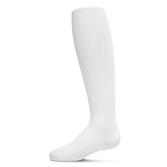 Girls' Thin Ribbed Cotton Tights