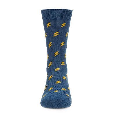 Lightning Bolt Boys Cotton Blend Crew Socks