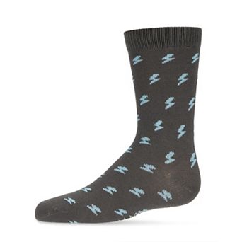 Lightning Bolt Boys Cotton Blend Crew Socks