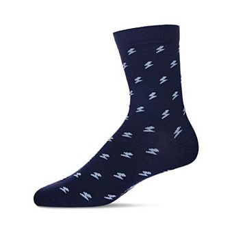 Lightning Bolt Boys Cotton Blend Crew Socks