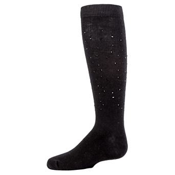 Jazzy Jeweled Girls Cotton Blend Knee Socks