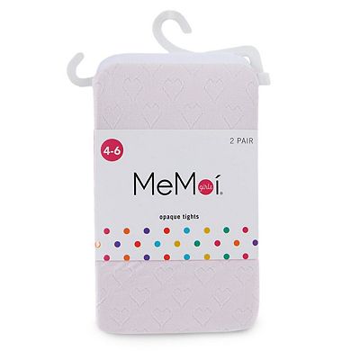 Little Kids Heart Girls Tights 2-pack