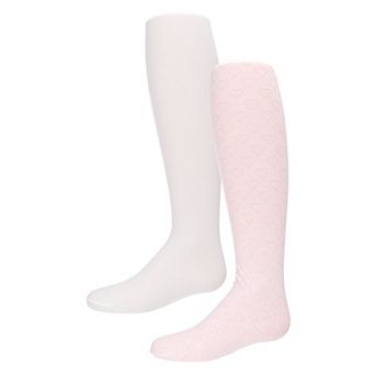 Little Kids Heart Girls Tights 2-pack