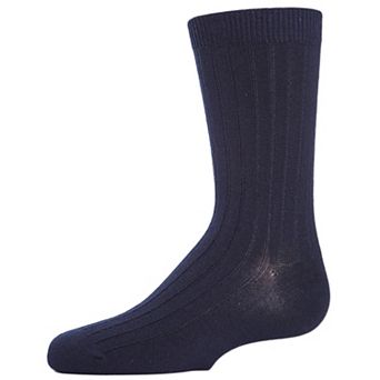 Boys' Essential Ribbed Cotton Socks