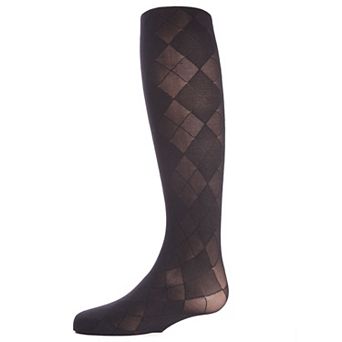 Girls Sheer Argyle Tights