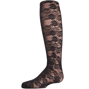 Flower Bunches Sheer Girls Tights