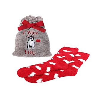 I Woof You Cozy Sock & Gift Bag Set