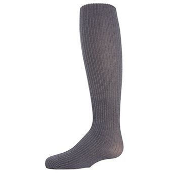 Girls' Essential Ribbed Heather Nylon Tights