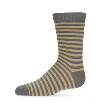 Thin Stripe Cotton Blend Boys Crew Sock