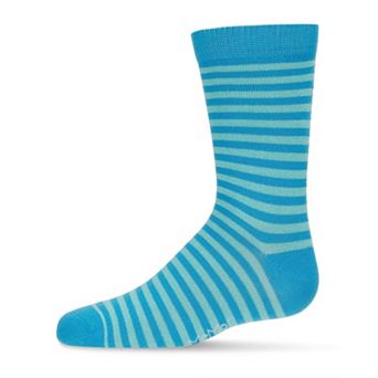 Thin Stripe Cotton Blend Boys Crew Sock