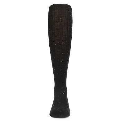Thin Ribbed Speckled Cotton Tights