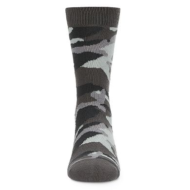 Camouflage Cotton Blend Boys Crew Sock