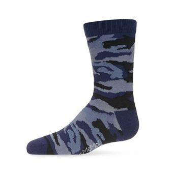 Camouflage Cotton Blend Boys Crew Sock