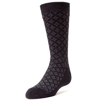 Diamonds And Dots Boys Dress Cotton Blend Crew Socks