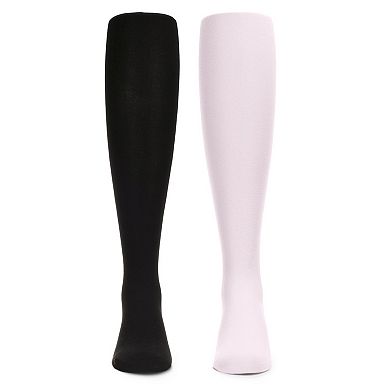 Solid Girl's Opaque Microfiber Tights 2-Pack
