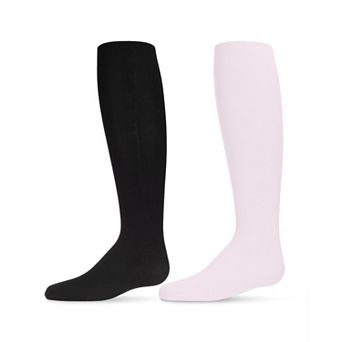 Solid Girl's Opaque Microfiber Tights 2-Pack