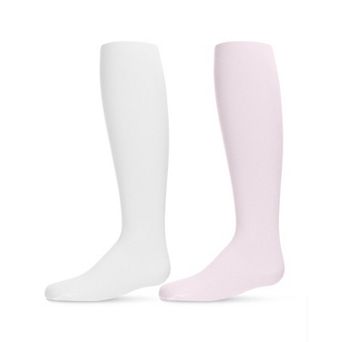 Solid Girl's Opaque Microfiber Tights 2-Pack