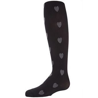Heathered Heart Girls Opaque Tights