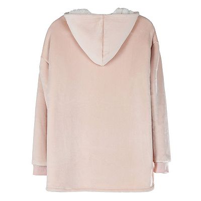 売れ筋商品|||メモイ ニット&セーター アウター レディース Women's Sherpa-Lined Velour Hooded Lounger Gull Gray Women's Sherpa-Lined Soft Velour Hooded Lounge Top