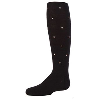 Cool Hearts, Warm Legs Girls Cotton Blend Tights