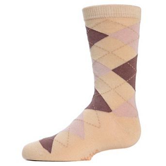 Classic Argyle Boys Cotton Blend Crew Socks