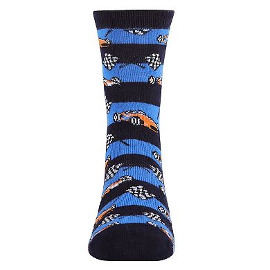 Little Kids Race Car Blend Boys Crew Socks