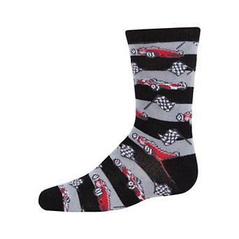 Little Kids Race Car Blend Boys Crew Socks