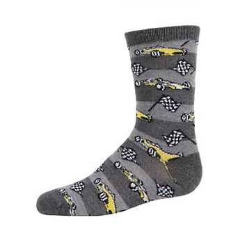 Little Kids Race Car Blend Boys Crew Socks