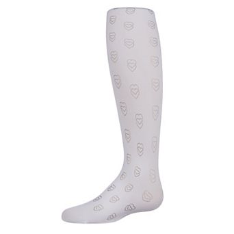 Little Kids Feet Your Heart Out Printed Girls Tights