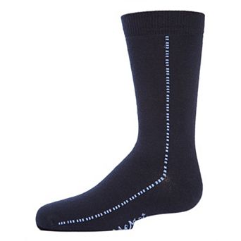 Little Kids Dots On Down Boys Cotton Blend Crew Socks
