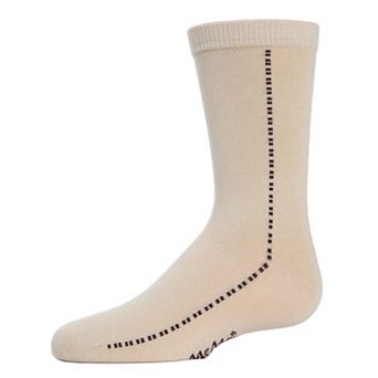 Little Kids Dots On Down Boys Cotton Blend Crew Socks