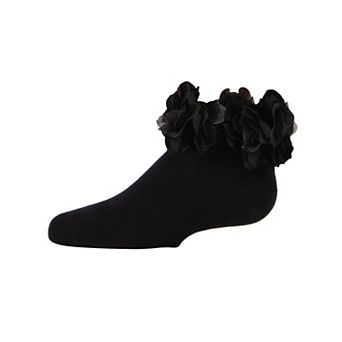 Floral Halo Girls Cotton Blend Anklet Socks