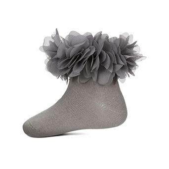 Floral Halo Girls Cotton Blend Anklet Socks